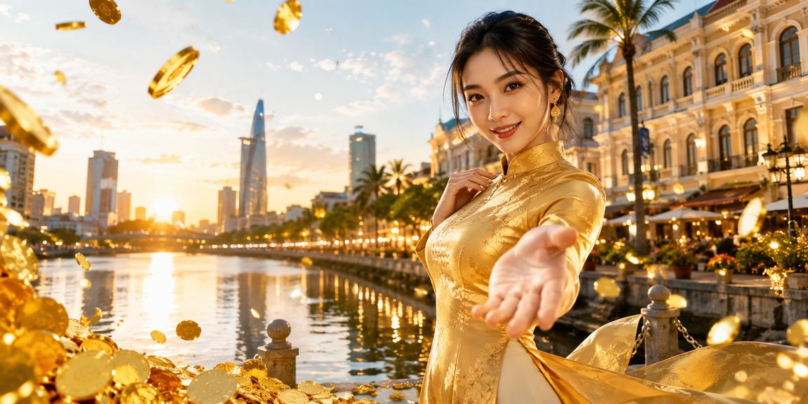 Phụ nữ mặc áo dài sử dụng điện thoại đặt cược tại TP. Hồ Chí Minh