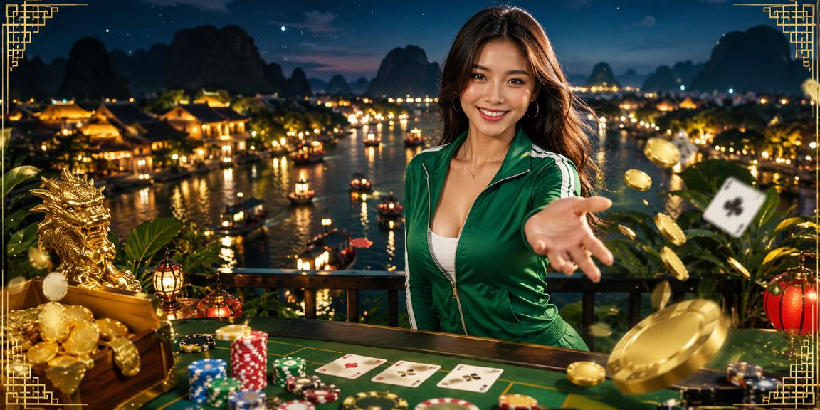 Người chơi baccarat trực tuyến với phong cảnh Ninh Bình